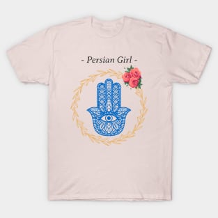 Persian Girl Iranian Iran Hamsa T-Shirt